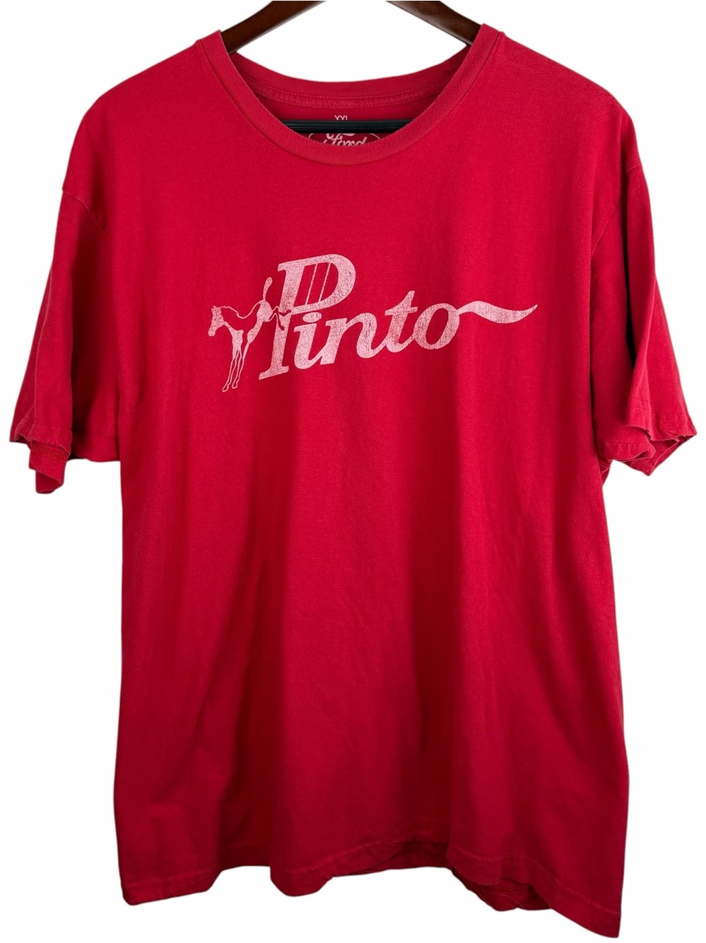 Ford | Red Pinto Spell Out Graphic Tee Shirt